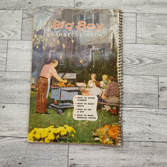 Big Boy Barbecue Book Vtg 1960 Shows How Easy To Cook on a Spit & Grill Cookbook - Picture 4 of 16